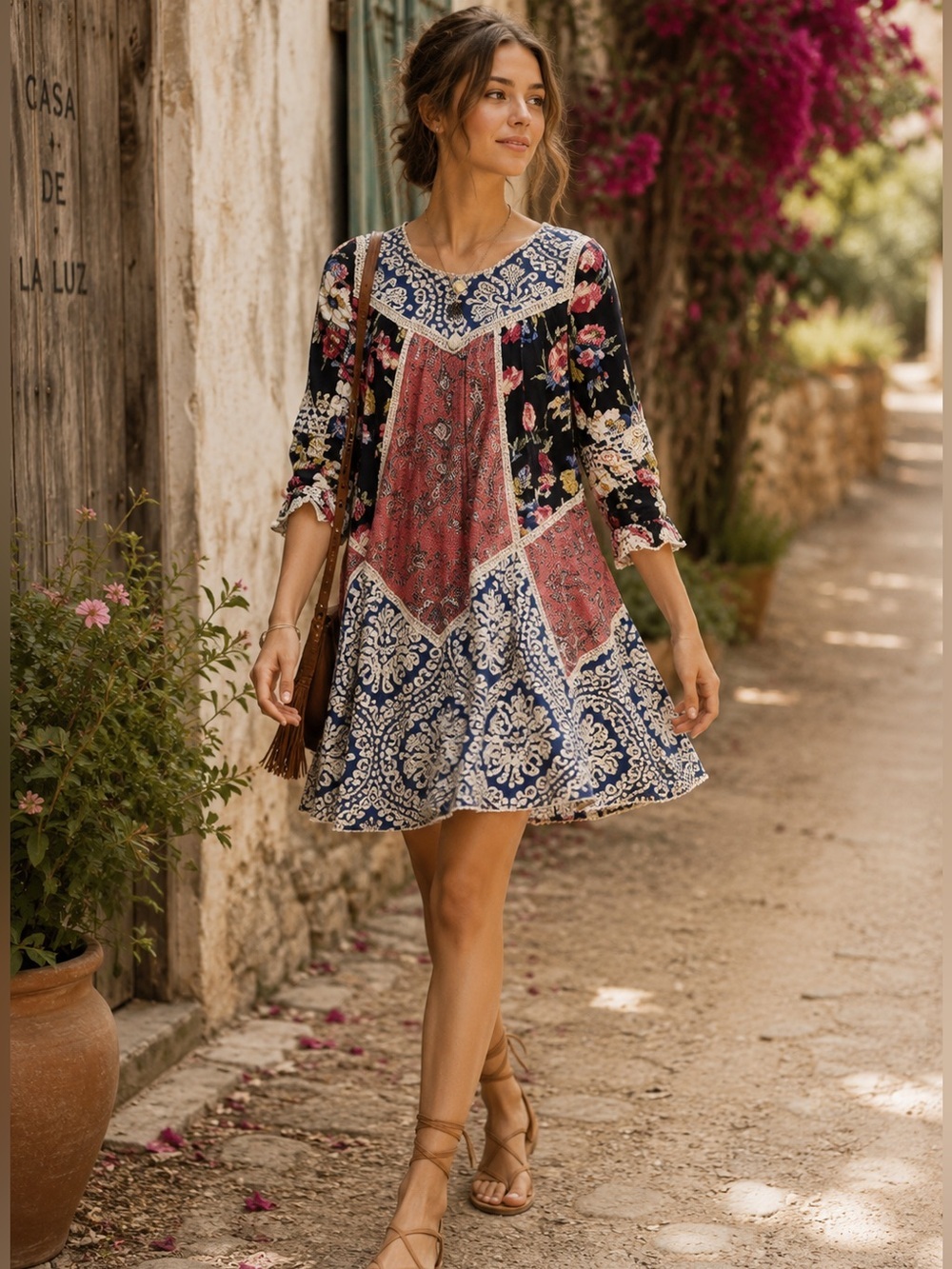 Anthropologie Vanessa Virginia Inez Swing boho dress size 4